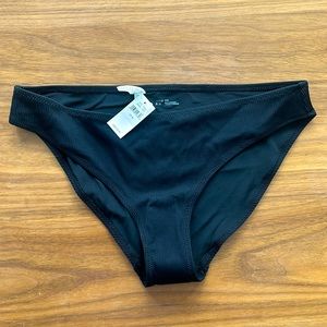 Aerie ribbed black midrise bikini bottom